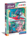 Clementoni Jigsaw Puzzle Disney Stitch 2 Puzzle With 20 Pieces - Supercolor Puzzle For Children 3-5 Years, Cartoon, Disney, Gift For Boy/Girls, Puzzle For Kids, Made In Italy, 24809