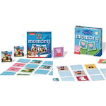 Ravensburger Paw Patrol Mini Memory Game - Matching Picture Snap Pairs Game For Kids Age 3 Years and Up & Peppa Pig Mini Memory Game - Matching Picture Snap Pairs Game For Kids Age 3 Years and Up