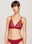 Tommy Hilfiger Unlined Triangle Bra, Rouge