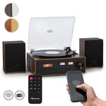 Stereo System with Turntable DAB+ Micro CD Players FM Radio Hi Fi MP3 LCD Black