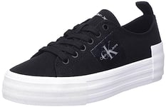 Calvin Klein Jeans Femme Baskets Vulcanisées Chaussures, Noir (Black), 38 EU