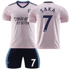 22 Arsenal tröja 2 away NO. 7 Saka tröja 22(130135cm)