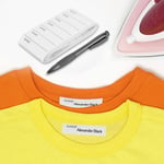 200Pcs Name Labels, White Woven Custom Clothing Writable Tags Sew or Iron on La