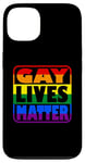 iPhone 13 Gay Lives Matter LGBT Saying Gay Pride Rainbow Case