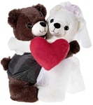 Heunec & Co.KG Couple d'ours de Mariage Ours et Ours, Blanc/Marron