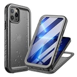 Cozycase Coque Pour iPhone 12 Pro Max Étanche Antichoc -360 degres Incassable Militaire Rigide Intégrale Case/Bumper/Housse 【IP68 Waterproof/Imperméable】 Etui Anti Choc Eau avec Protection Camera Noir