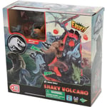 Jeu de Société - EPOCH GAMES - Jurassic World Shaky Volcano - Volcan en Éruption, Dinosaures à Sauver !