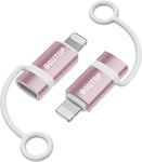 2023 [Certifié Apple Mfi] Adaptateur Usb C Vers Lightning 36w Pour Une Charge Rapide Compatible Avec Iphone, Ipad-[2 Paquet, Rose]