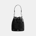 Coach Womens Mini Bucket Bag in Crystal - Black - One Size