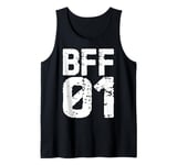 Vintage BFF 01 Best Friends Matching Bestie Friendship Day Tank Top