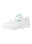 ReebokClub 85 Leather Trainers - White/Green