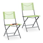 Relaxdays Chaise De Jardin Jeu De 2 Chaise Pliable De Camping Balcon Fauteuil De Jardin