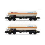 [FR] Rivarossi FS 2-UNIT PACK GAS TANK WAGON 4 AXLES EP.V 1:87 - HR6511