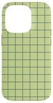 Coque pour iPhone 14 Pro Vert à carreaux, pastel danois, design pour le printemps, minimaliste