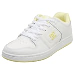 DC Shoes Manteca 4 Womens Skate Trainers in White Yellow - 3 UK