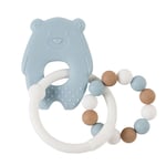 Nattou Lapidou teether - bear blue/white/beige