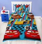 Disney Cars 'dinoco' Single Duvet Cover Bed Set Kids Boys Bedding Reversible