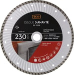 Disque diamanté crénelé ° 230 mm coupe sans éclat béton brique SCID