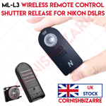 WIRELESS IR INFRARED REMOTE CONTROL ML-L3 FOR NIKON D3000 D3200 D3300 D3400 - UK