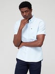 Lacoste Short Sleeve Oxford Shirt - Blue