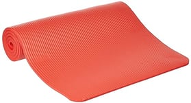 Signature Fitness Everyday Essentials Tapis de yoga très épais haute densité anti-déchirure avec sangle de transport Rouge 1,27 cm