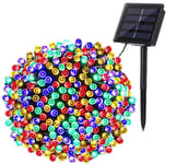 Solar String Lights, 20m 200 LED Waterproof 8 Lighting Mode (värillinen) [Energialuokka A+++]