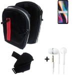 Shoulder bag / holster + earphones for Motorola Moto G 5G Plus Belt Pouch Case