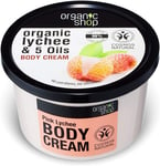 Organic Shop Pink Lychee and 5 Oils Body Cream, 250 ml