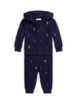 Ralph Lauren Baby Sports Tracksuit Set, Navy/Multi