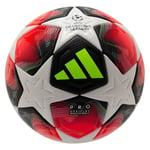 adidas Fotboll Pro Champions League 3. 2024/25 Matchboll - Vit/lucid Red/lucid Lemon/silver, storlek Ball SZ. 5