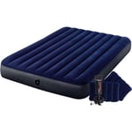 Intex - Lit gonflable avec pompe Dura-Beam 152x203x25 cm bleu Bleu