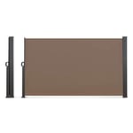 IDMarket - Paravent extérieur rétractable 160 x 400 CM Taupe Store latéral