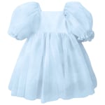 DOLLY by Le Petit Tom Drömlik Babydoll Klänning Blue Clouds | Blå | 1-3 years