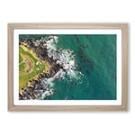 Big Box Art Arrowhead Point Golf Course in California Framed Wall Art Picture Print Ready to Hang, Oak A2 (62 x 45 cm)