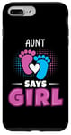 Coque pour iPhone 7 Plus/8 Plus Aunt Says Girl Tenue de révélation du sexe pour bébé