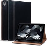 Coque Pour Ipad 10ème Génération 10,9 Pouces 2022 Housse Avec Porte-Pencil,Tablette Protection Case Compatible Ipad 10 (Modèle A2696/A2757/A2777) Veille/Réveil Auto Noir[Lle245080]