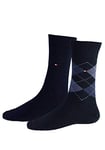 Tommy Hilfiger - Classic Mens Socks - Men's Accessories - Tommy Hilfiger Mens Socks - Signature Embroidered Logo - 2 Pack - Dark Navy - 47/49