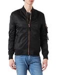 Alpha Industries Men's MA-1 VF LW Bomber Jacket, Black/Copper, M