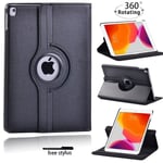 (iPad 2 3 4black) Apple iPad 2 3 4 5 6 7th Gen/Mini 4/5/iPad 8 9th 2020 2021 10,2" Alkuperäinen nimi Nahkainen Pyörivä jalusta Tabletin suojus Kotelo Tietokoneen kannet ja kuoret