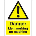 Warning Sign Men Working Vinyl 20 x 15 cm