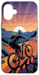 iPhone 16 Plus For Downhill Biking - Retro Mountain Bike Design Case