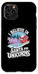 iPhone 11 Pro I believe in Santa and unicorns funny Santa xmas pajamas Case