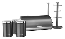 Morphy Richards 974113 Accents Storage Set, Stainless Steel, Titanium, 6 Piece Set