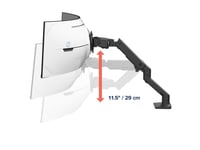 Ergotron Hx - Monteringssats (Vridbar Arm) - Patenterade Constant Force-Tekniken - För Böjd Lcd-Skärm - For Extreme-Depth Curved Screens - Mattsvart - Skärmstorlek: Upp Till 57 Tum - Disk-Monteringsbar