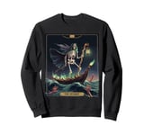 Gothic Halloween Grim Reaper Horror The Hermit Tarot Card Sweatshirt