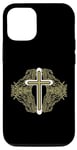 Coque pour iPhone 14 Croix simple Ailes d'ange Jésus Crucifix Hallowen