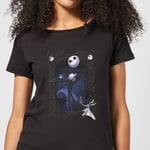 Nightmare Before Christmas Jack Skellington Zero Pose Women's T-Shirt - Black - S