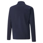 PUMA Treningsgenser 1/4 Glidelås Barn - Navy/Hvit, størrelse M/152 cm