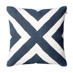 Chhatwal & Jonsson - Impal Cushion 50x50 cm Blue / Off White - Pynteputer og putetrekk