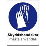 Påbud skyddshandskar - Plast